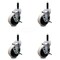 Service Caster 4 Inch Thermoplastic Wheel 3/4 Inch Expanding Stem Caster with Brakes, 4PK SCC-EX05S410-TPRS-SLB-34-4 - alternate 1